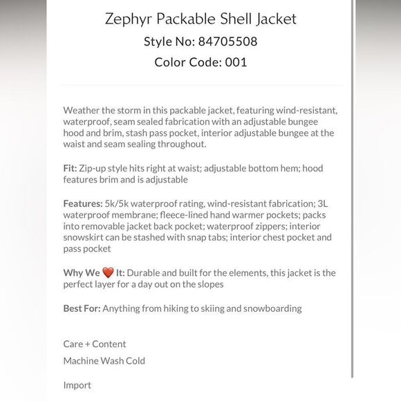 Free People Zephyr Packable Shell Jacket/ size M - Picture 8 of 13